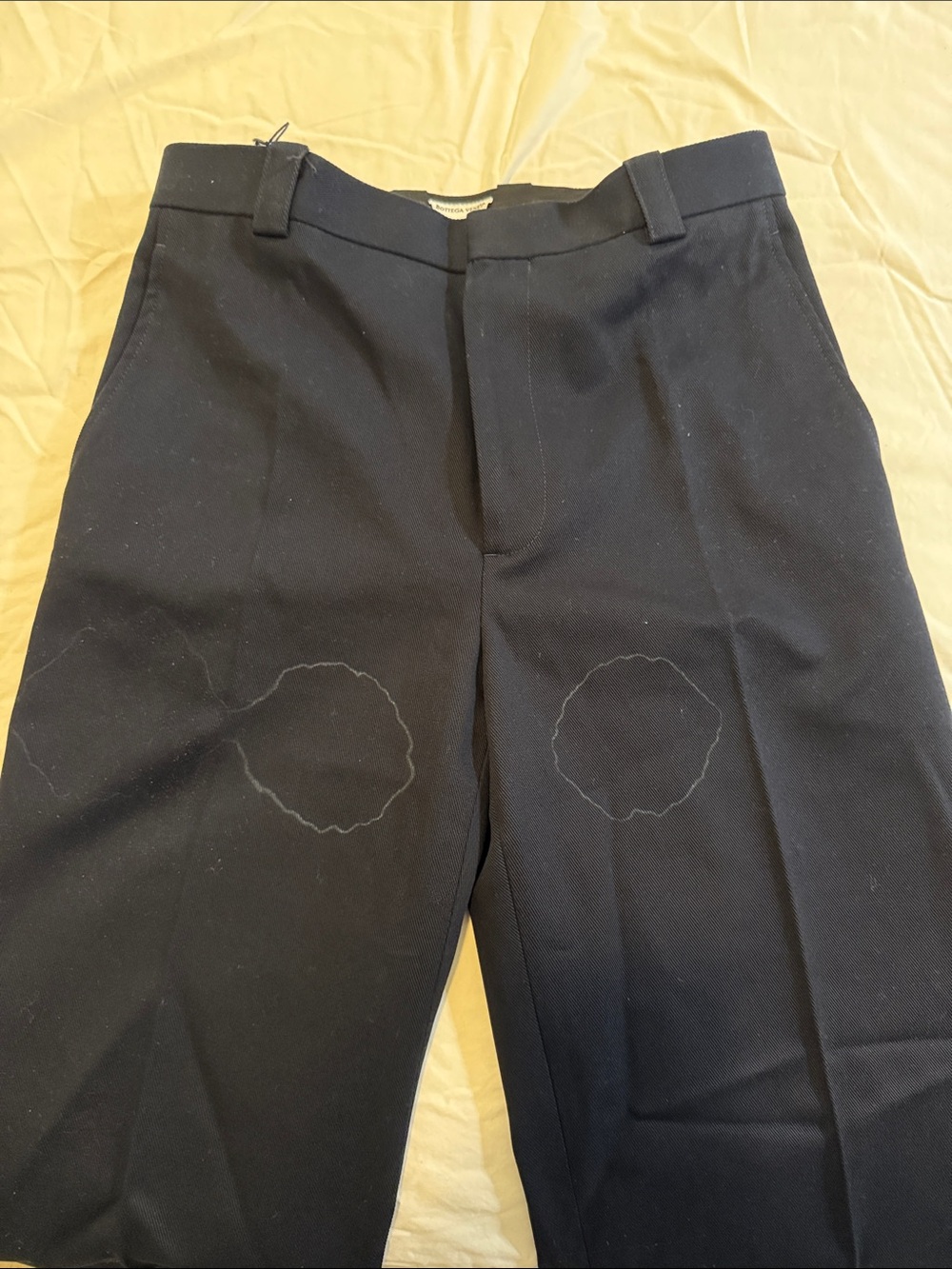 Bottega Veneta Men's Dark Navy Straight-Leg Trousers - Picture 2 of 6